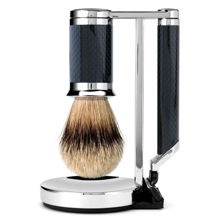 Luxury Carbon Fiber Shave Set, Razor